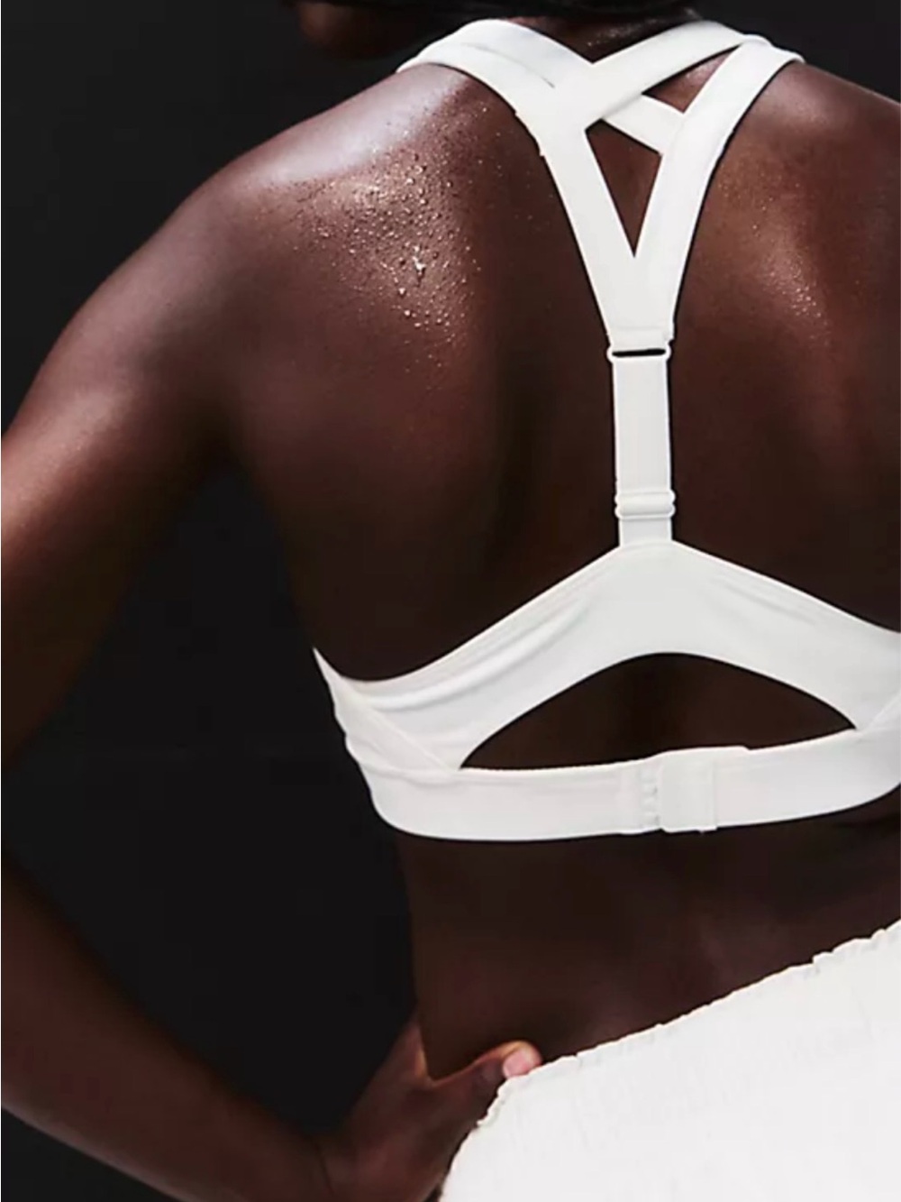Flawed XL Free People Movement white Run Racer High Impact sports bra - Picture 4 of 5